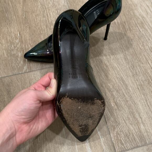 Stuart Weitzman Patent Leather Iridescent Stiletto Pumps Size 6/36 - Picture 4 of 4